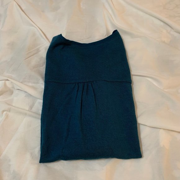 Sanctuary Deep Teal Layered Look Sweater Size S - Picture 7 of 9